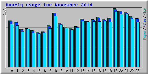Hourly usage for November 2014